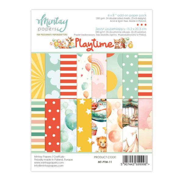 Mintay Papers 6x8 Add-on Paper Pad Playtime