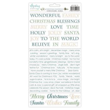 MT-CHB-13 Mintay Papers Christmas Blessing 6x12 Paper Stickers Words