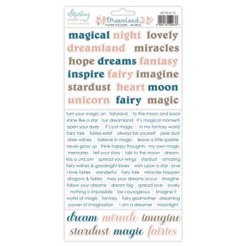 MT-DLA-13 Mintay Papers 6x12 Paper Stickers Dreamland Words