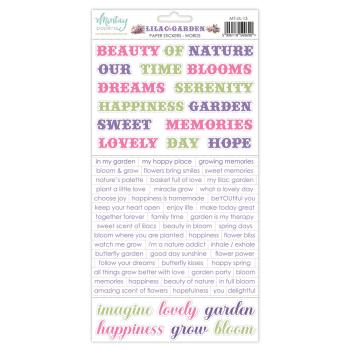 MT-LIL-13 Mintay Papers 6x12 Paper Stickers Lilac Garden Words