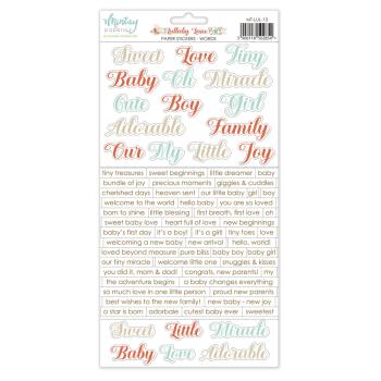 MT-LUL-13 Mintay Papers Lullaby Lane 6x12 Paper Stickers Words