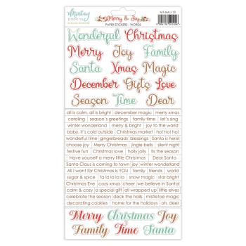 MT-MAJ-13 Mintay Papers Merry & Joy 6x12 Paper Stickers Words