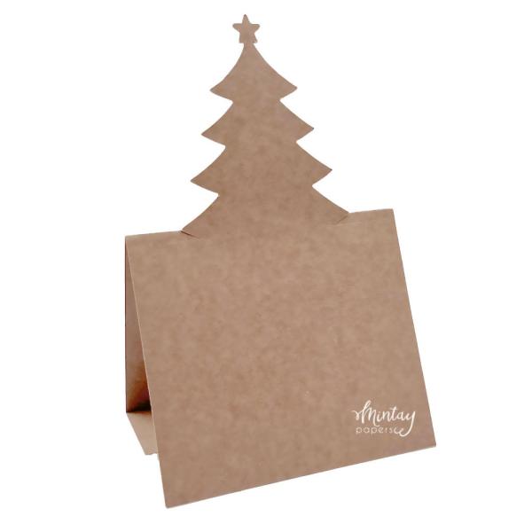 Mintay Papers Christmas Tree Card Base Kraft #C18