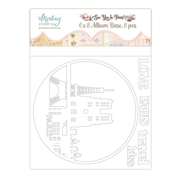 MT-SYP10 Mintay 6x8 Chipboard Album See You In Paris