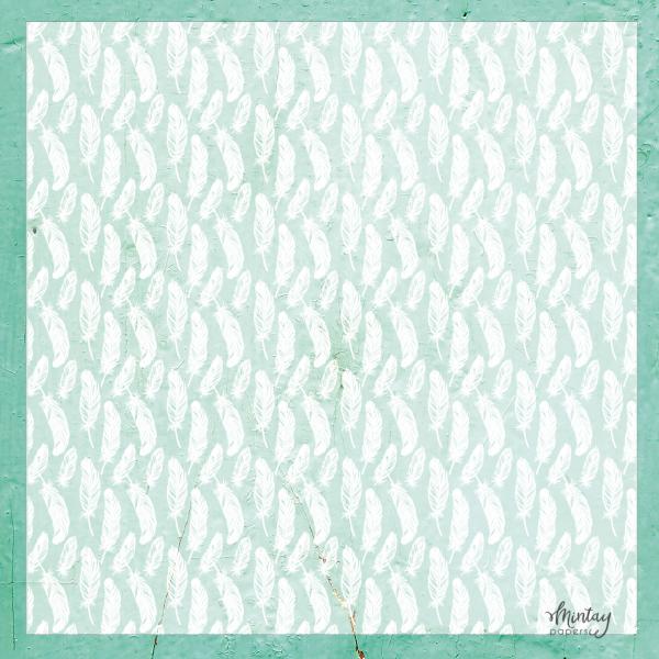 MT-VEL-11 Mintay Papers 12x12 Decorative Vellum Feathers