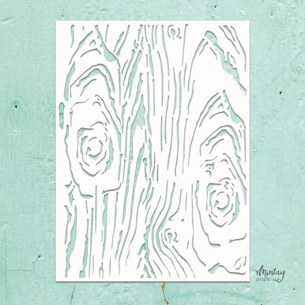 Mintay Kreativa 6x8 Stencil Woodgrain #07