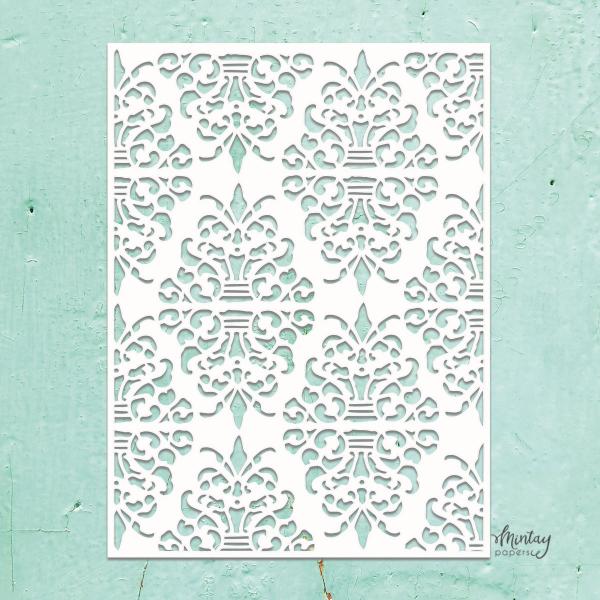 Mintay Kreativa 6x8 Stencil Damask #09