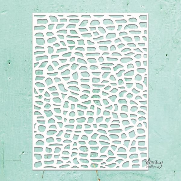 #16 Mintay Kreativa 6x8 Stencil Stone Wall