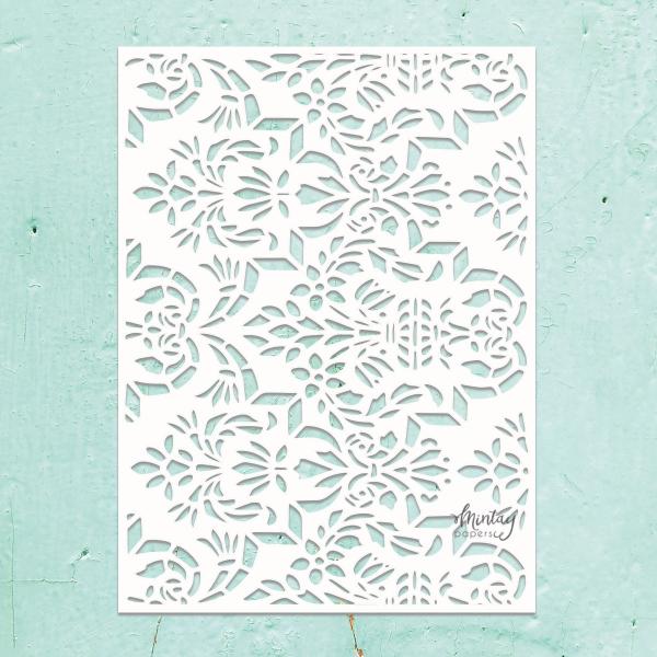 Mintay Kreativa 6x8 Stencil Flower Border #18