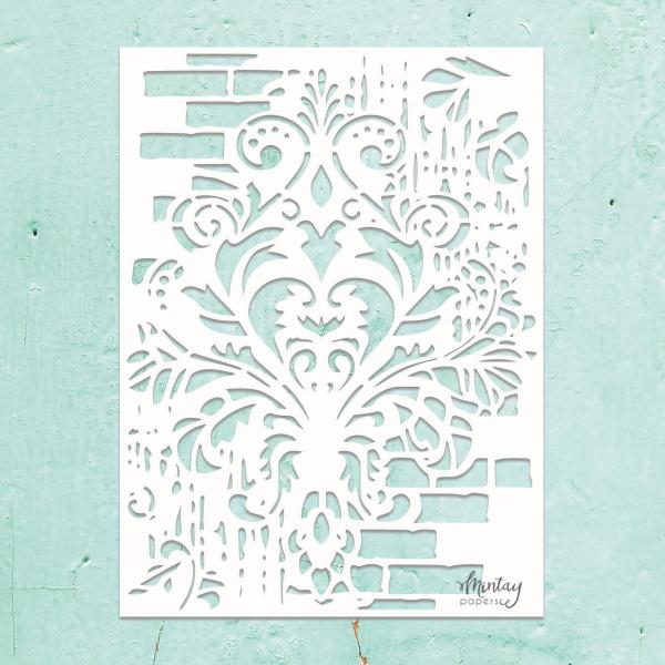 Mintay Kreativa 6x8 Stencil Decorated Wall #19