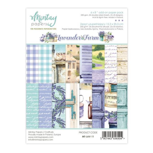 Mintay 6x8 Add-on Paper Pad Lavender Farm